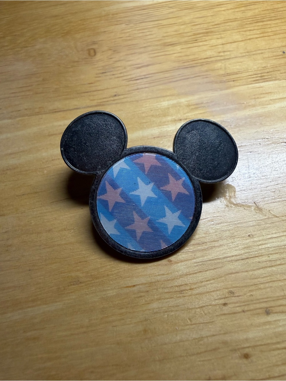 Star & Strips Pattern Mickey Ear pin